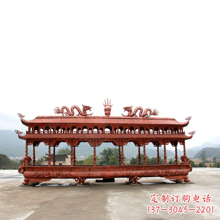 烟台精美铜香炉雕塑