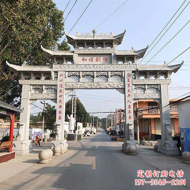 烟台牌坊雕塑-精致的艺术精品