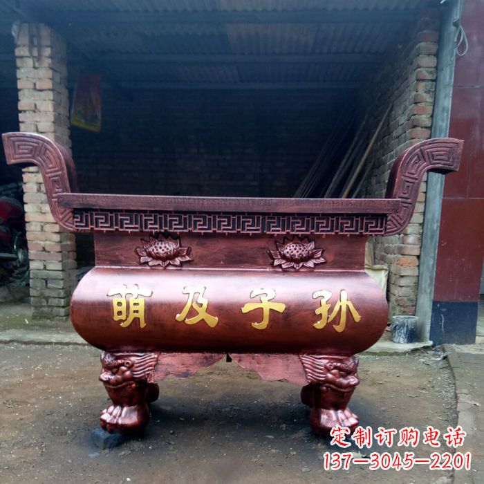 烟台特色铜香炉雕塑