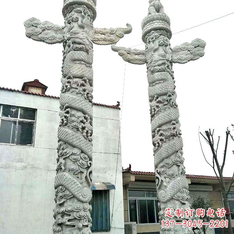烟台精美华表雕塑 别具风格