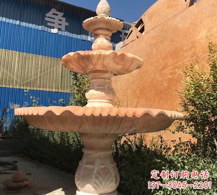 烟台跌水盆喷泉石雕——精美的喷泉雕塑