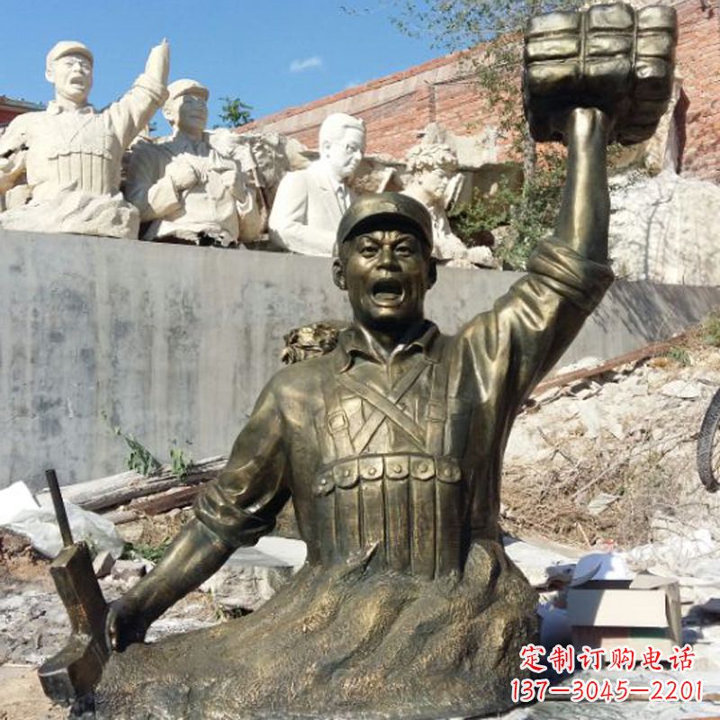 烟台董存瑞仿铜头像雕塑