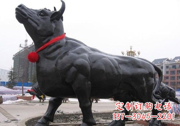 烟台动物铜雕-牛