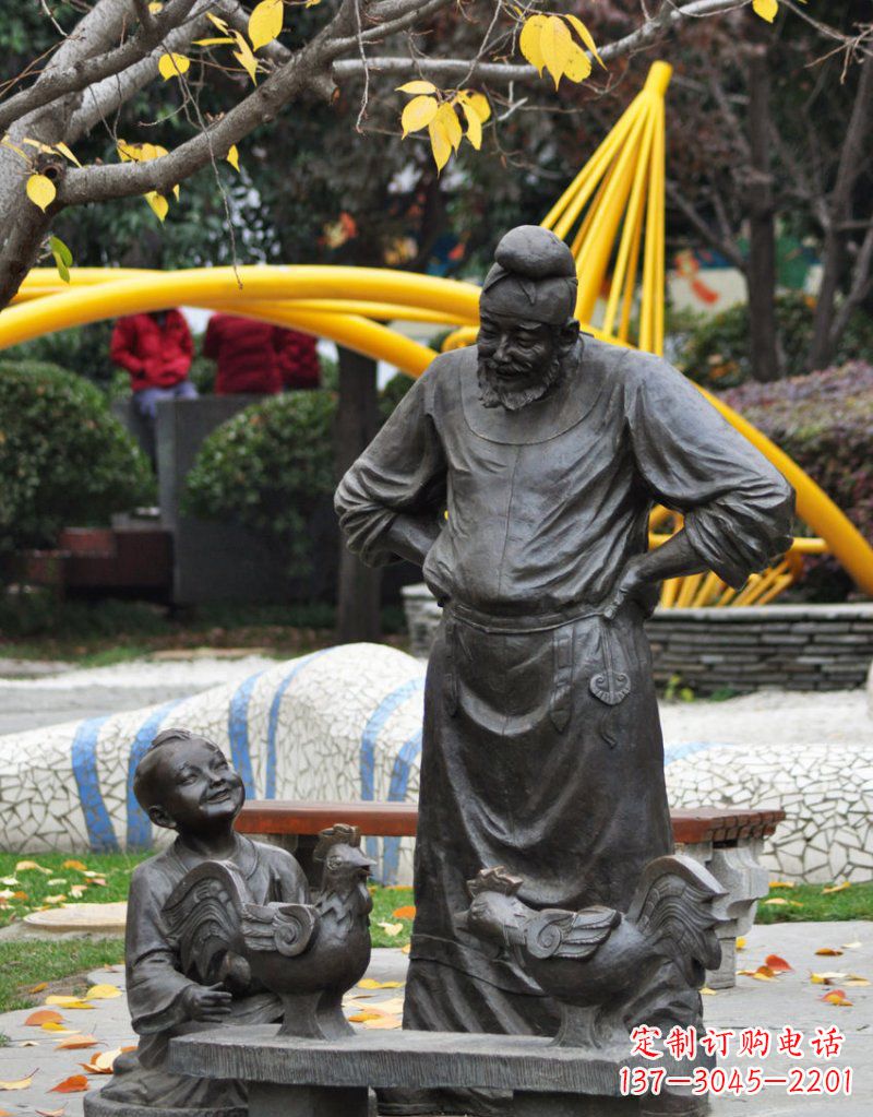 烟台古典风鸡雕塑
