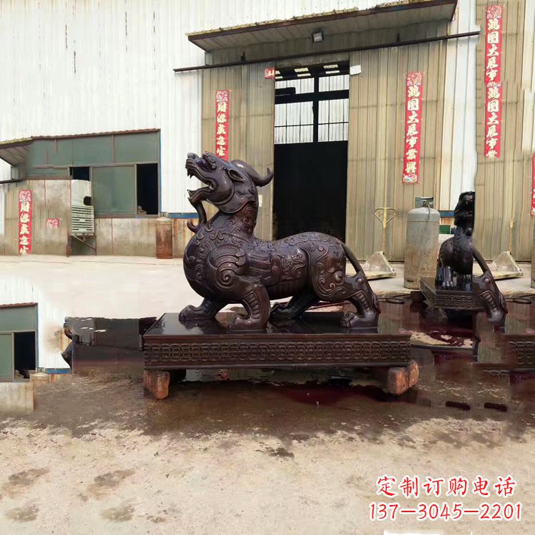 烟台独角兽铸铜雕塑