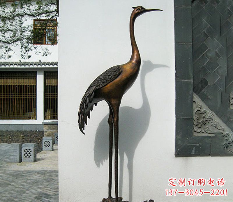 烟台仙鹤雕塑,精美绝伦,艺术动人