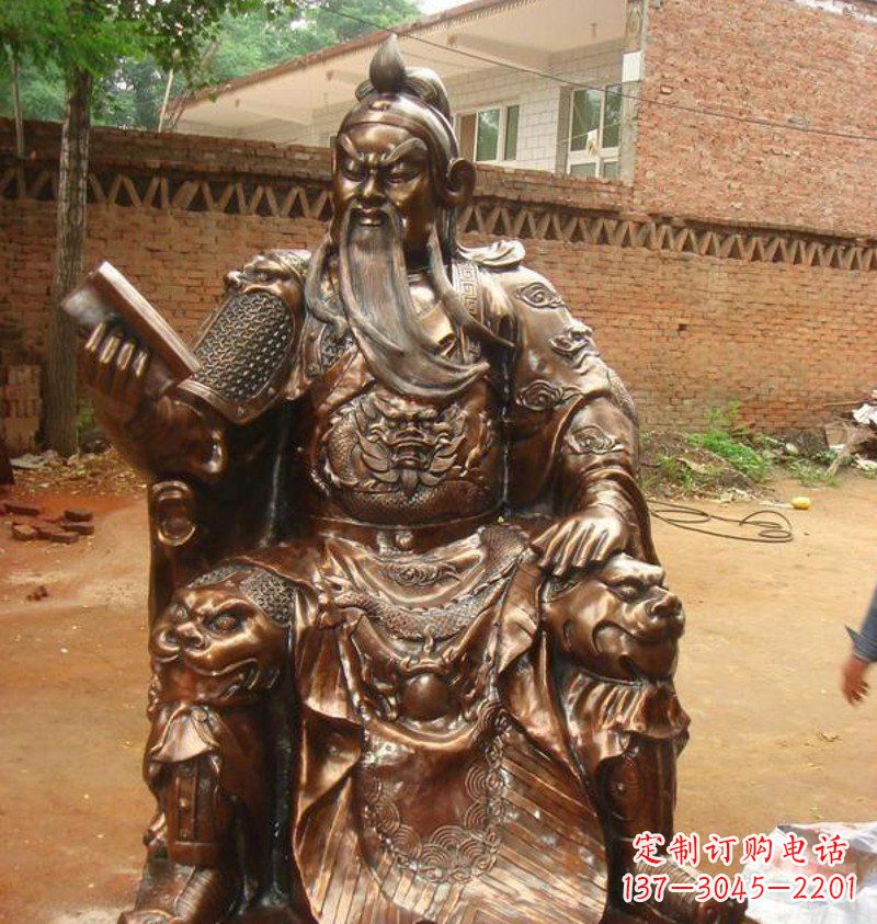 烟台传承古典文化,唯美古典雕塑-关公铜雕