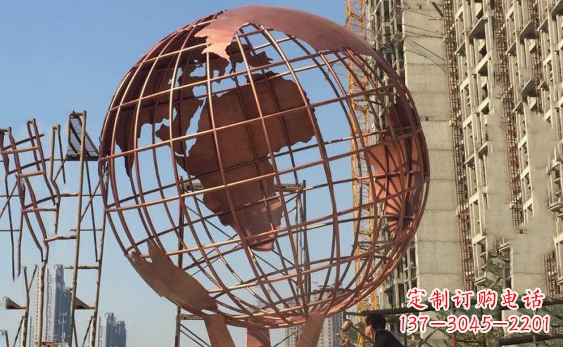 烟台锻铜不锈钢地球雕塑