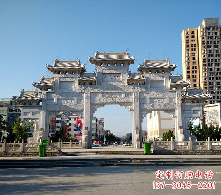 烟台精致锻铜牌坊雕塑
