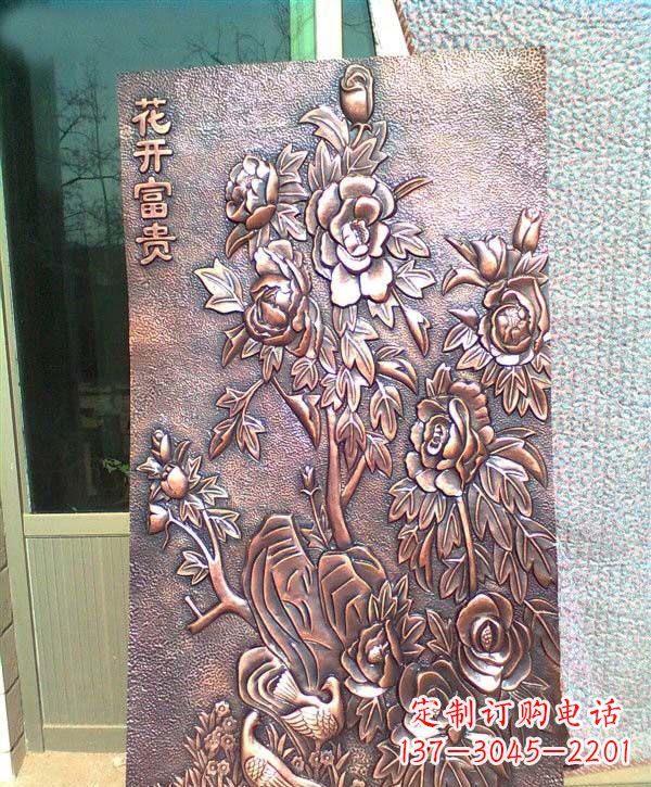 烟台锻铜牡丹雕塑