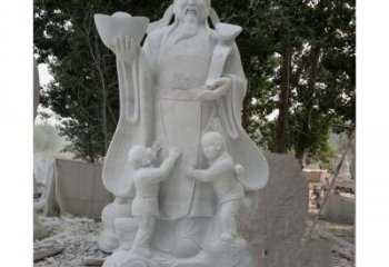 烟台大理石财神雕塑——守护家庭繁荣