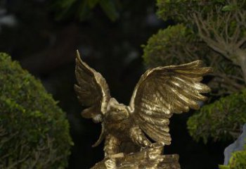烟台精美大鹏展翅老鹰铜雕