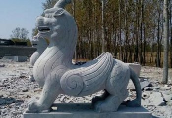烟台独角兽雕塑，神兽石雕带你穿越回古老神话中