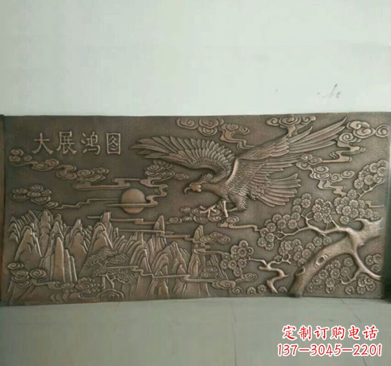 烟台锻铜老鹰浮雕