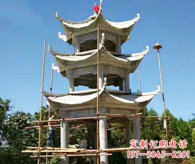 烟台精美古典凉亭石雕