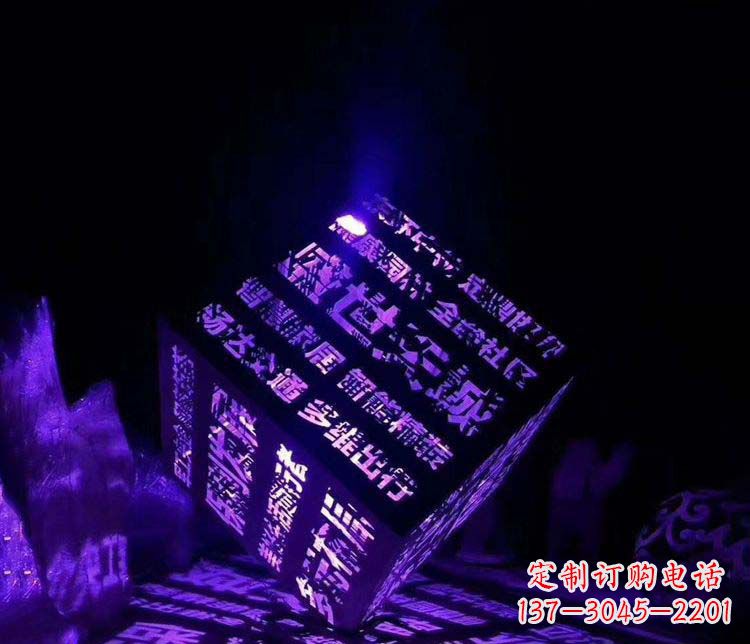 烟台发光不锈钢字体艺术雕塑