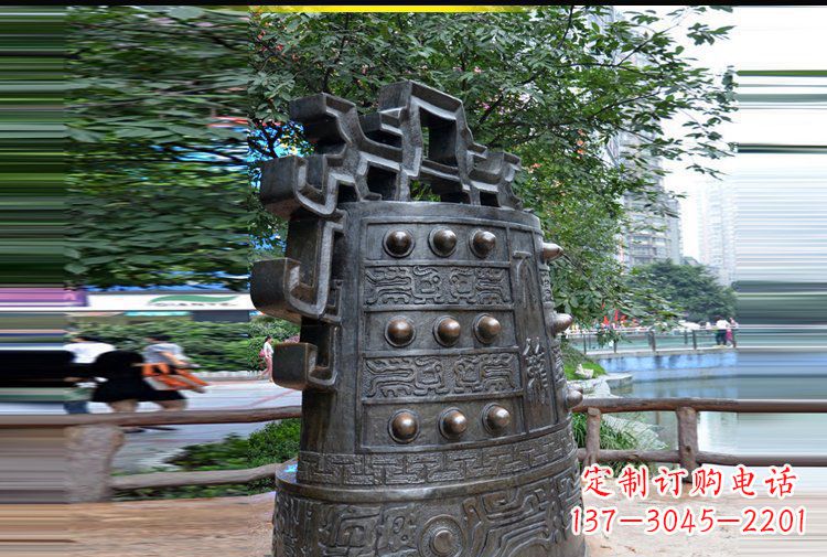 烟台法制铜钟公园景观铜雕