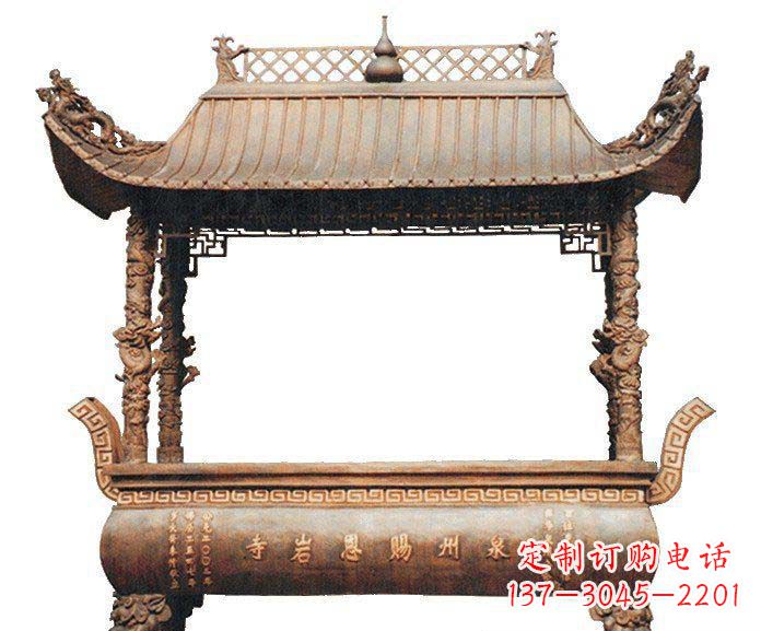 烟台方形香炉寺庙铜雕
