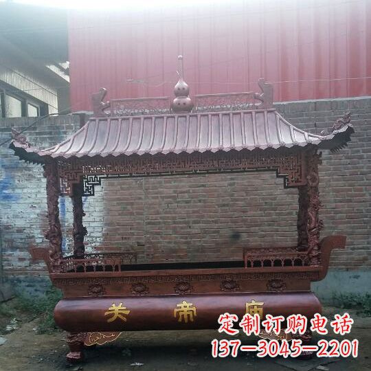 烟台方形香炉铜雕