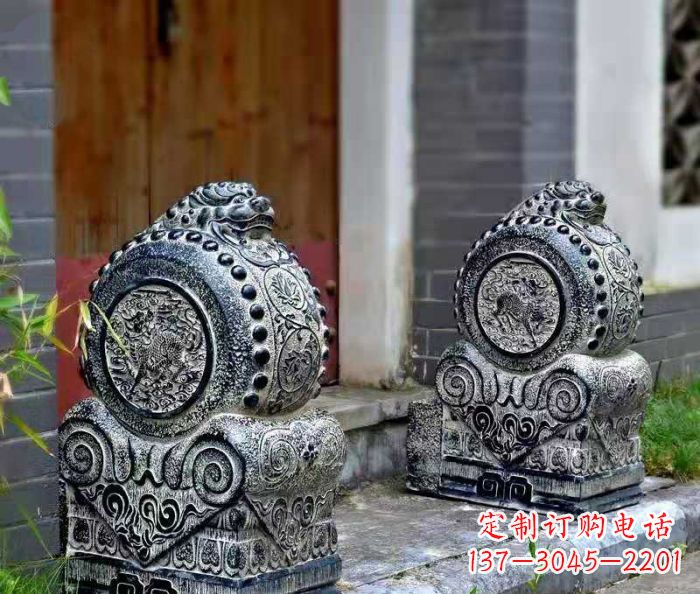 烟台仿古抱鼓石镇宅石门墩