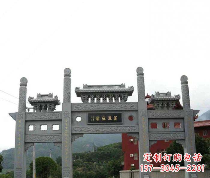 烟台牌坊雕塑·精美雕刻·传承古老文化