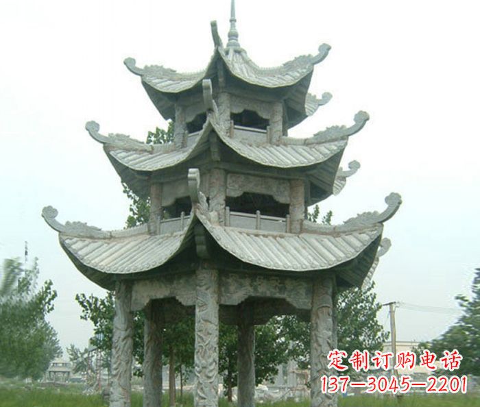 烟台中领雕塑凉亭石雕