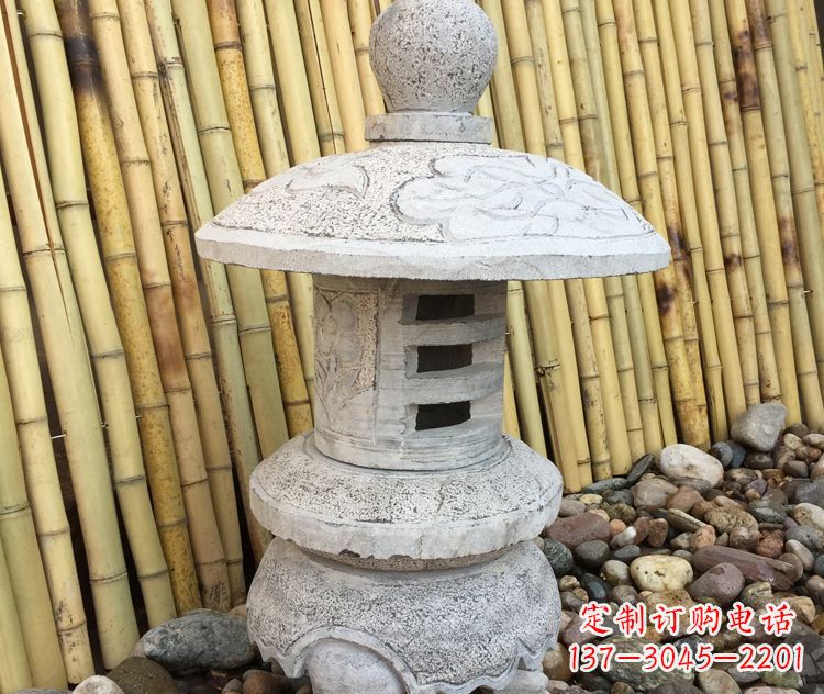 烟台仿古公园照明灯笼石雕