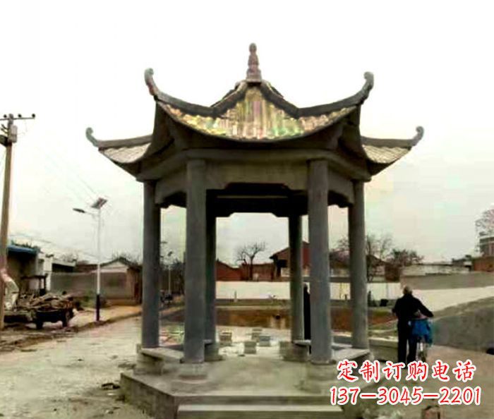 烟台仿古凉亭石雕限量版