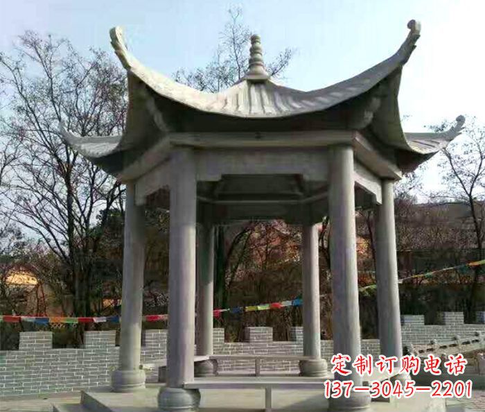 烟台仿古六角凉亭石雕