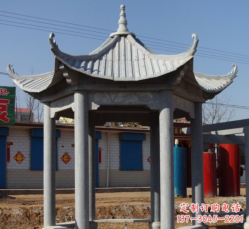 烟台精美仿古石雕凉亭