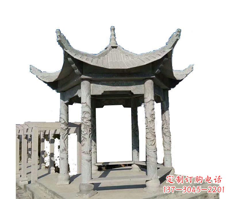 烟台传统风格凉亭石雕