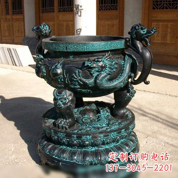 烟台传统工艺青铜龙雕塑
