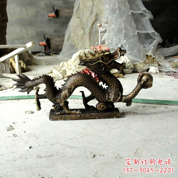 烟台精美仿古龙铜雕塑