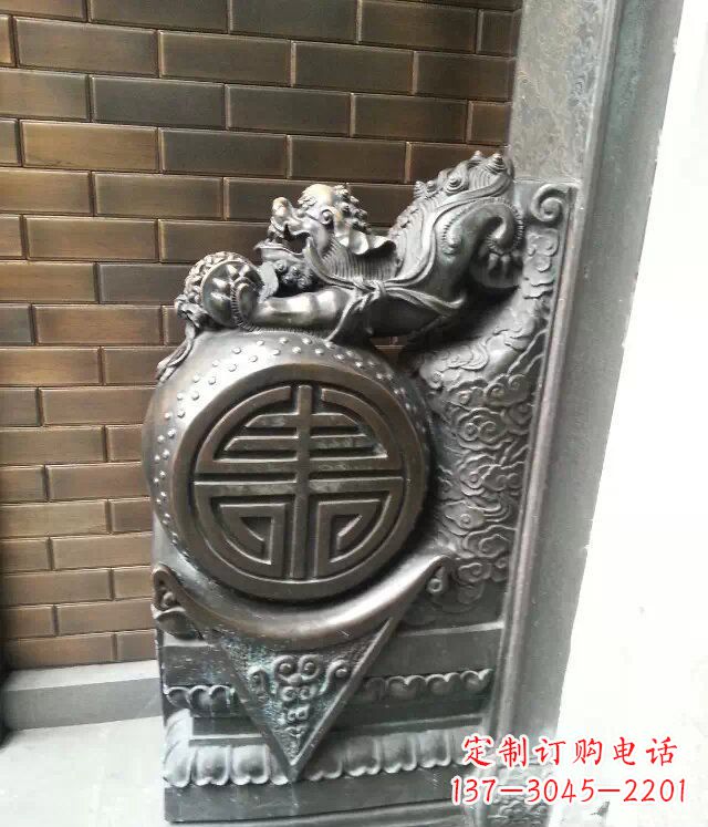 烟台精美仿古门墩铜雕