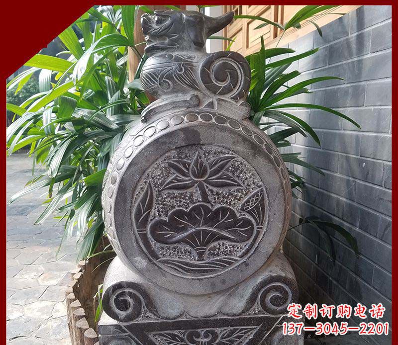 烟台精致仿古门墩雕塑