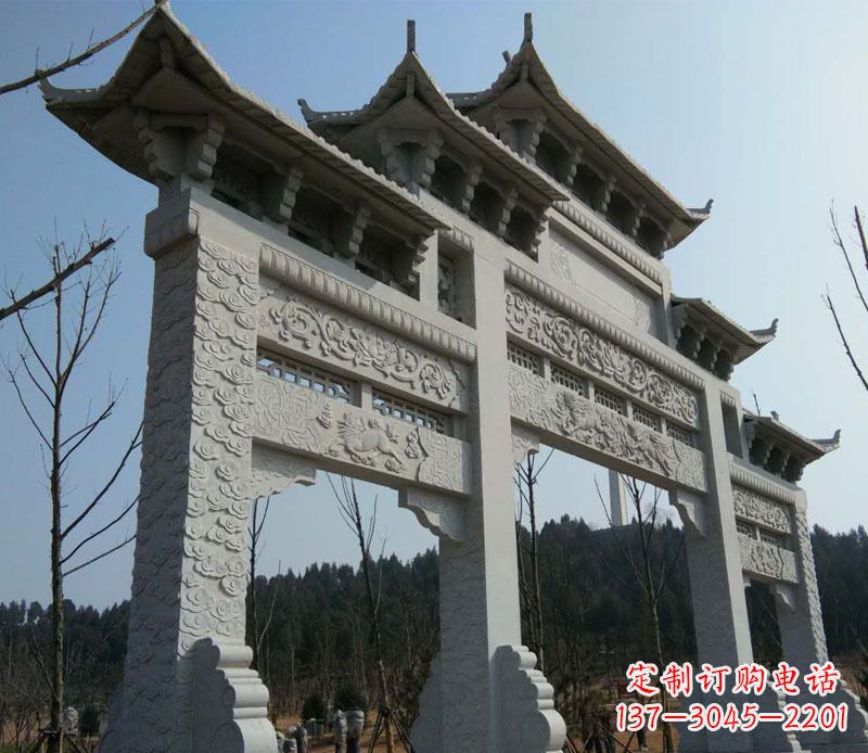 烟台仿古牌坊石雕定制