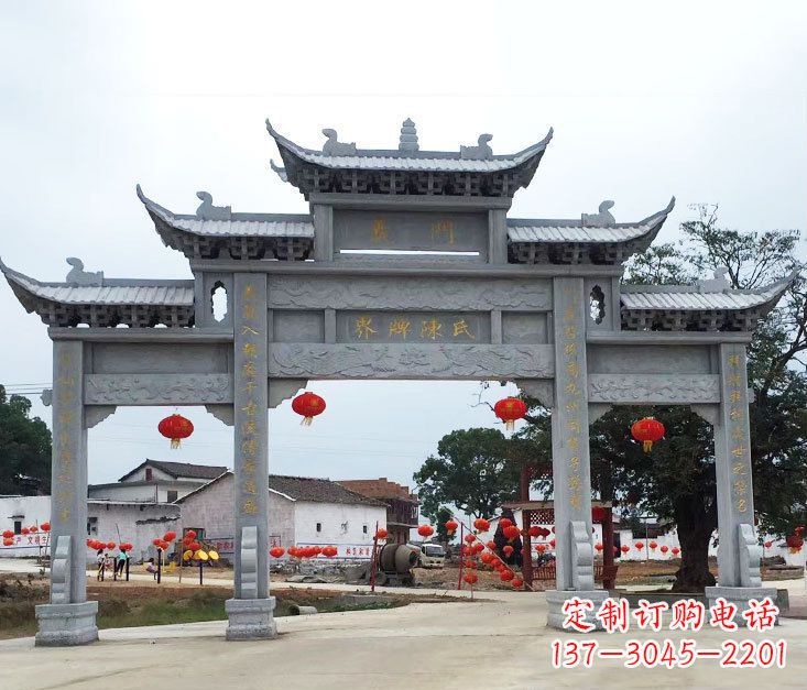 烟台精美仿古牌坊石雕
