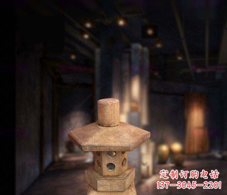 烟台仿古石灯公园石雕