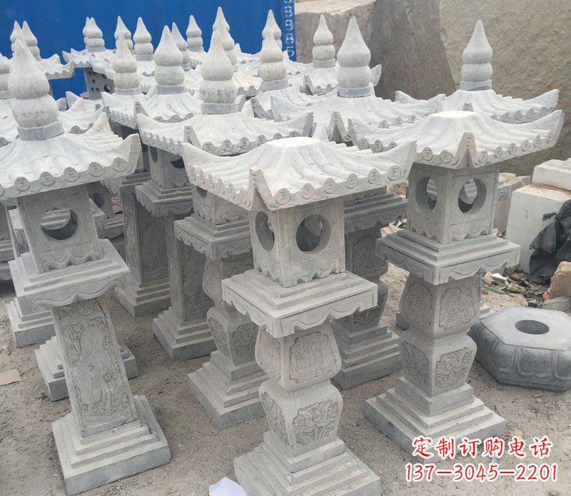 烟台仿古石灯园林景观石雕