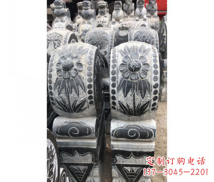 烟台仿古石门墩镇宅抱鼓石