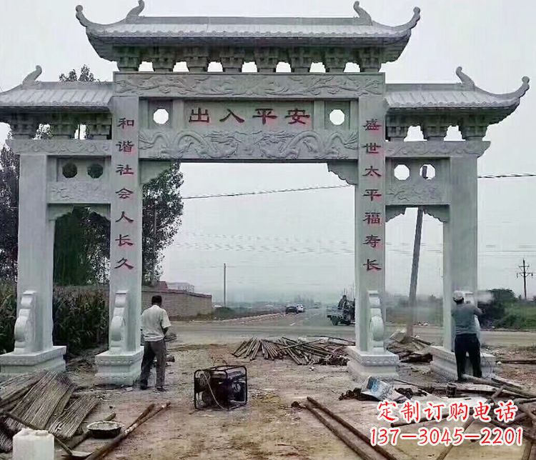 烟台仿古石牌坊石雕