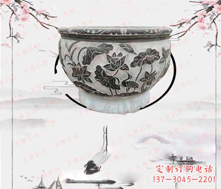 烟台仿古石水缸石浮雕石雕