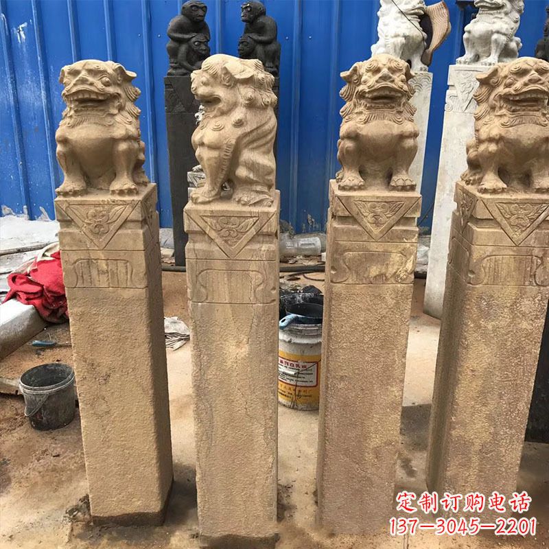 烟台仿古拴马桩石雕塑——傅雕你的精美时光