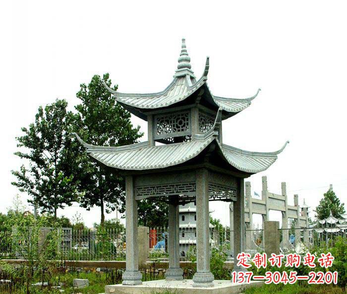 烟台仿古双层石雕凉亭