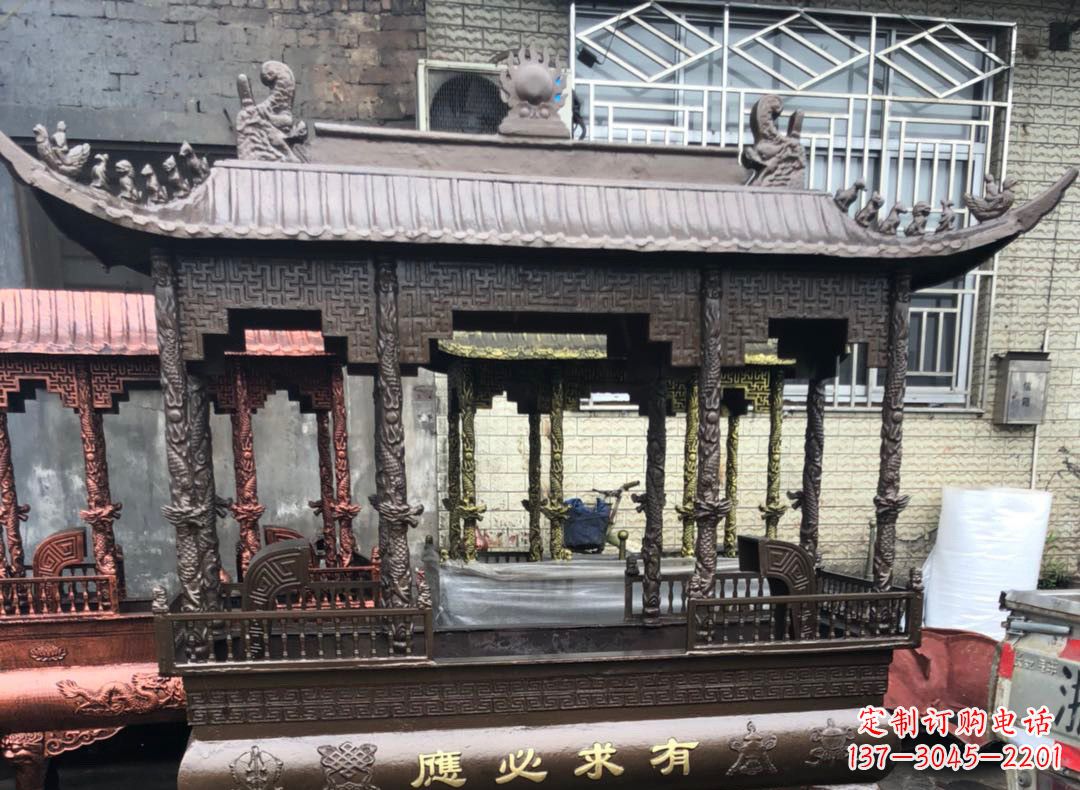 烟台精美仿古铜香炉雕塑
