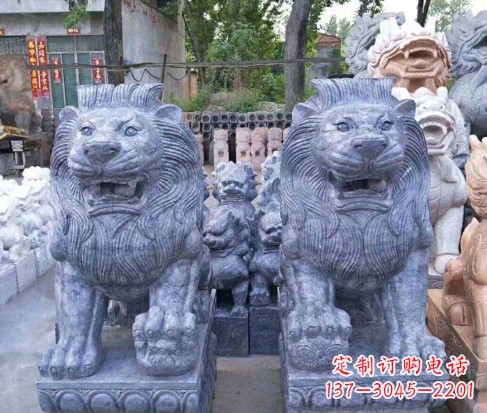 烟台仿古欧式石雕狮子