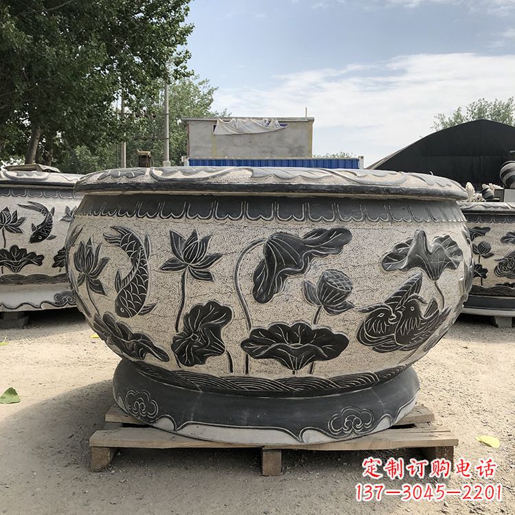 烟台精美仿古花盆雕塑