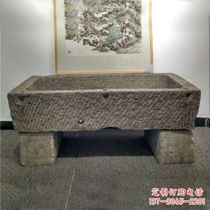 烟台仿古做旧石槽雕塑