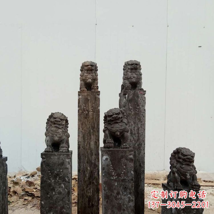 烟台复古风格拴马桩雕塑