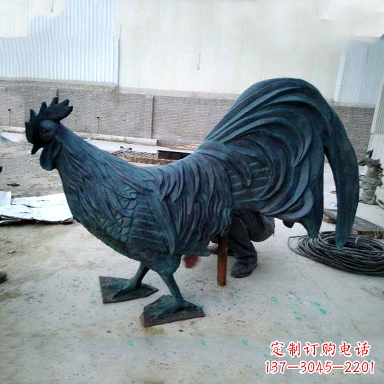 烟台古典铜雕公鸡